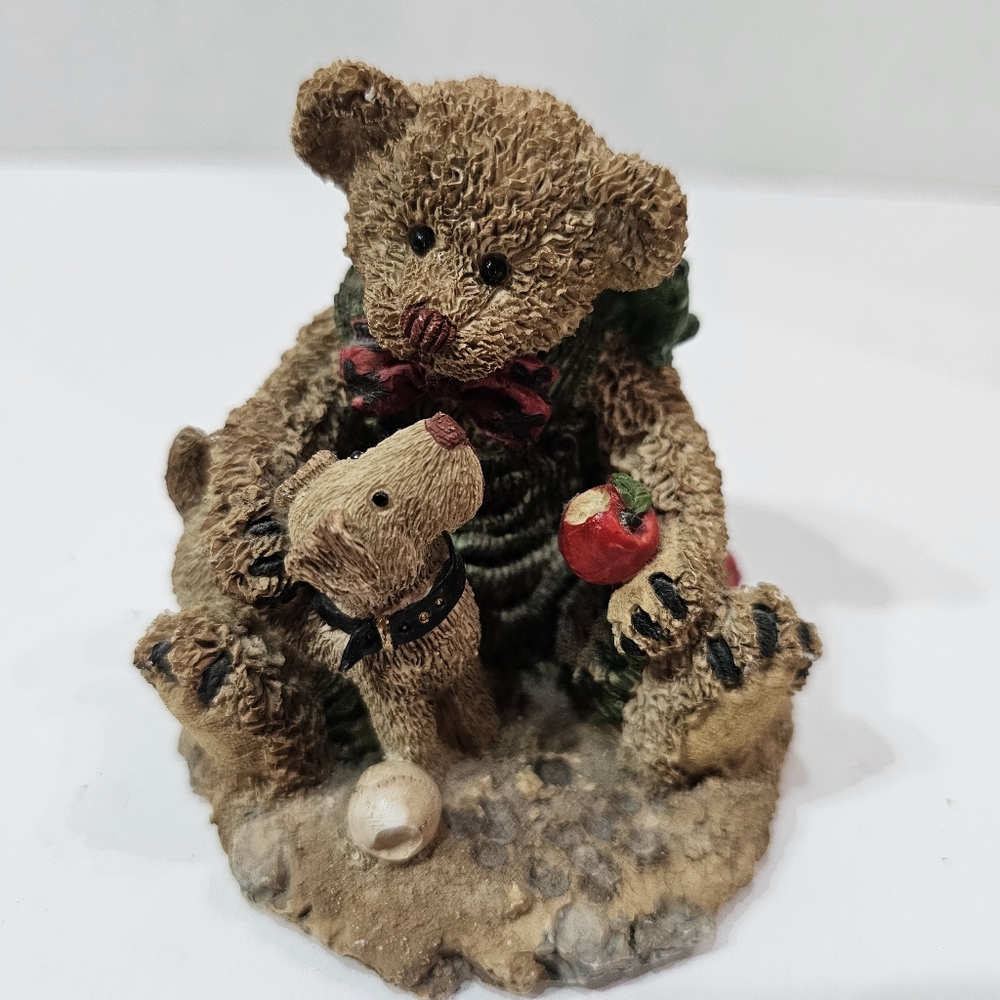 Vintage 1995 “Buddy & Farley—Best Friends” Cottage Collectibles by Ganz Bear Dog